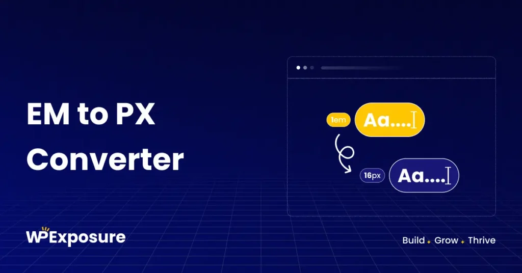 Online EM to PX calculator to convert em values to pixel units