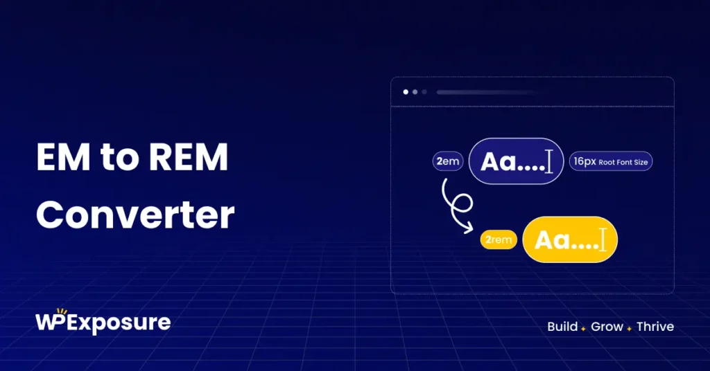 Online EM to REM calculator to convert em values to rem units