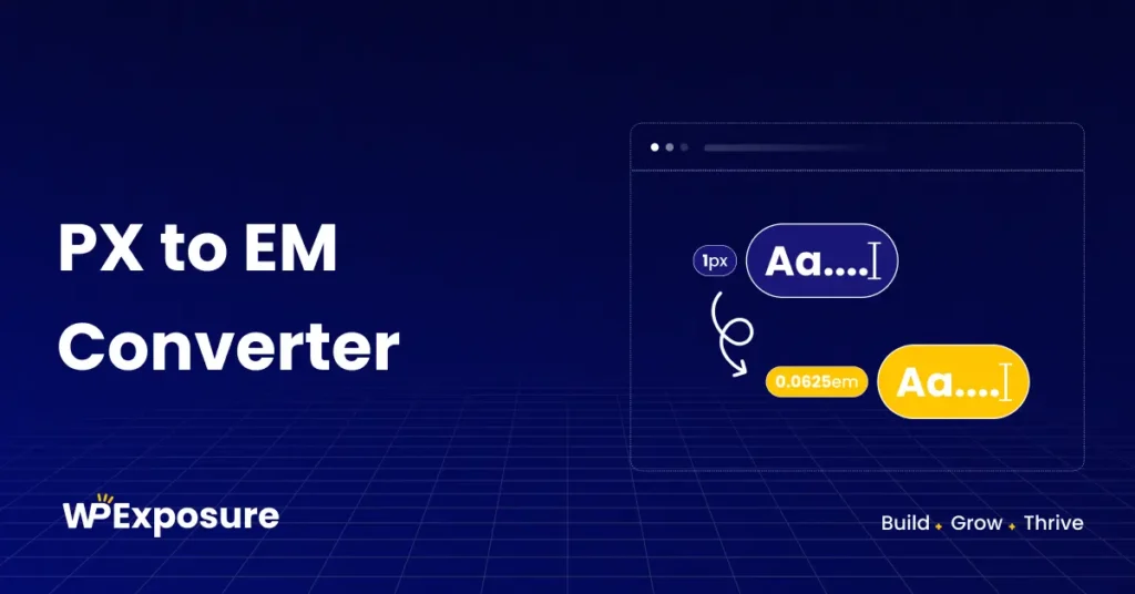 Online PX to EM calculator to convert pixel values to em units