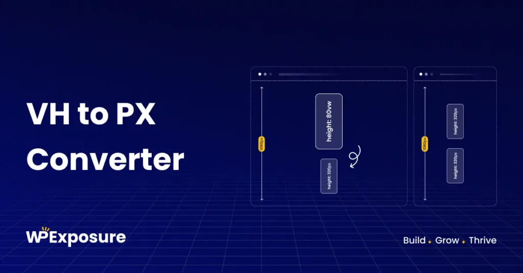 Online VH to PX calculator to convert viewport height values to pixel units